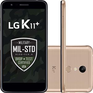 Smartphone LG K11+ 32GB Dual Chip Android 7.0 Tela 5.3" Octa Core 1.5 Ghz 4G Câmera 13MP - Dourado [NO BOLETO]