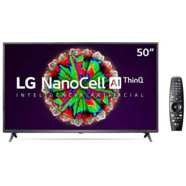 Smart TV NanoCell 4K LG LED 50' com ThinQAI, Google Assistente e Wi-Fi - 50NANO79SND [CUPOM]