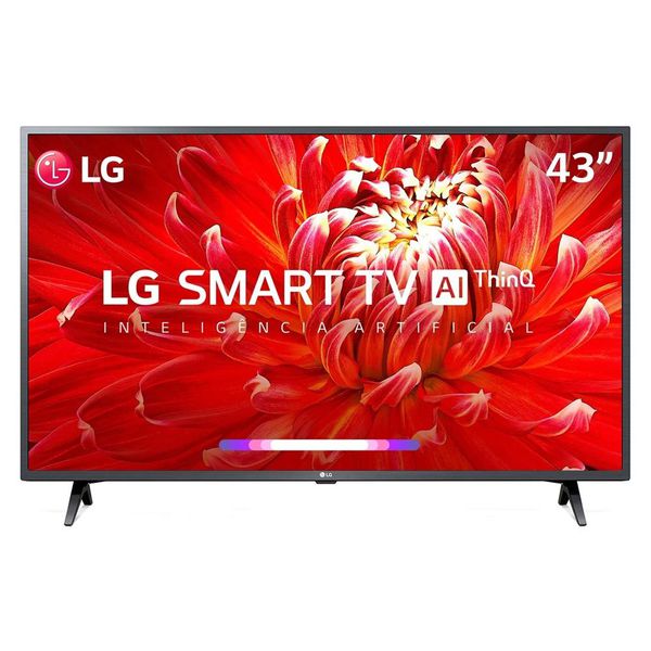 Smart TV 43´ Full HD LG, Conversor Digital, 3 HDMI, 2 USB, Wi-Fi, Bluetooth, HDR, ThinQ AI - 43LM6300PSB