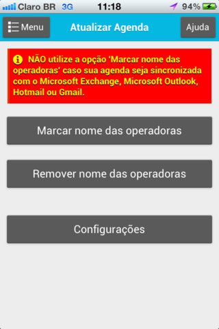 Atualizar Agenda do iPhone Atualizar Agenda do iPhone