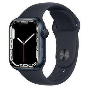 Apple Watch Series 7, 45MM GPS, com Case de Alumínio, Midnight e Sport Band Black - MKN53LE/A