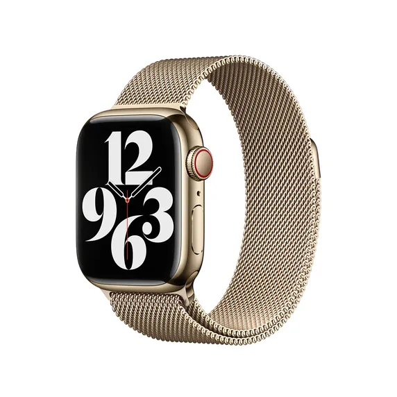 Assim como o Apple Watch, o Pixel Watch pode ter uma opção de pulseira milanês com fecho magnético (Imagem: Divulgação/Apple)