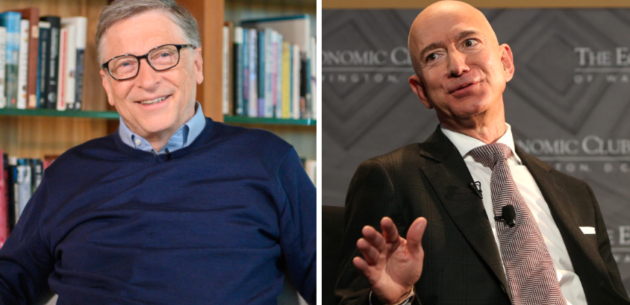 Bezos e Gates: nem eles querem desperdiçar US$ 10 bilhões