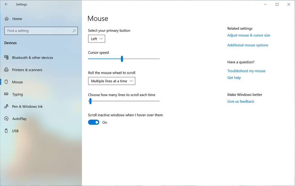 Agora é possível ajustar a velocidade do mouse pelo menu de configurações (Imagem: MSPowerUser) 
