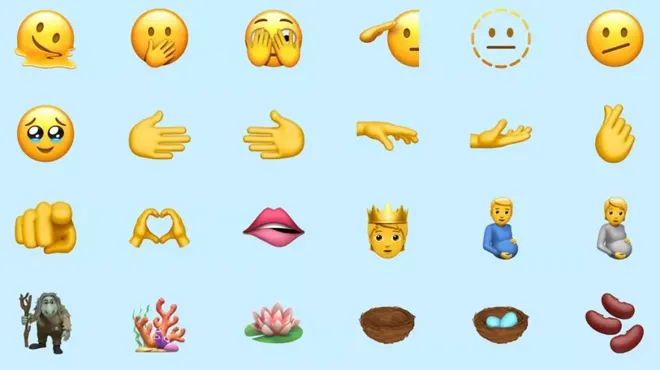 Esses são alguns dos novos emojis do macOS Monterey (Imagem: Emojipedia/Apple)