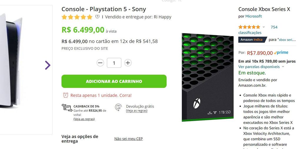 PS5 e Xbox Series X não aumentaram de preço no Brasil; entenda