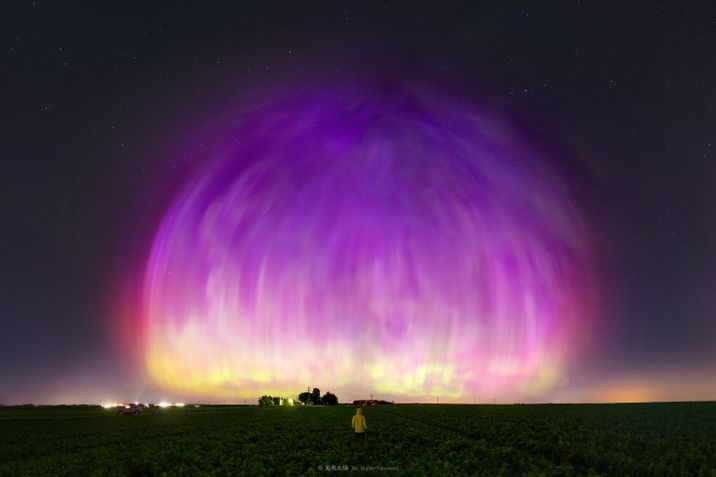 Aurora após tempestade geomagnética