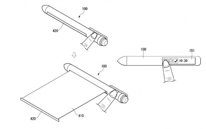 Patente da caneta inteligente registrada pela LG (Imagem: Mobiel Kopen via GSM Arena)