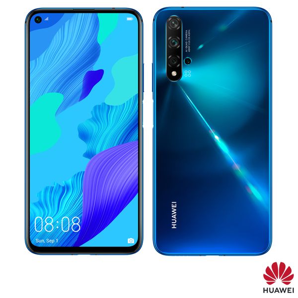 Huawei Nova 5T Crush Blue, com Tela de 6,26”, 4G, 128GB e Câmera de 48MP + 16MP + 2MP + 2MP [À VISTA]