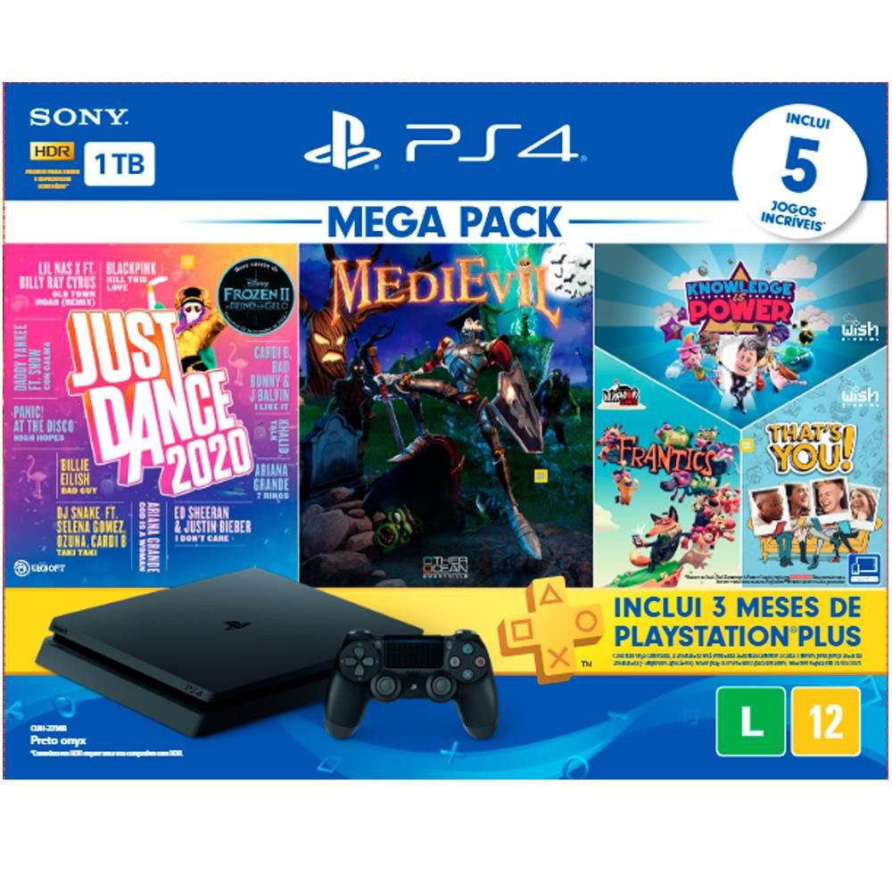 Console Sony PlayStation 4 Hits Bundle Mega Pack 11 1TB Just Dance console-sony-playstation-4-hits-bundle-mega-pack-11-1tb-just-dance