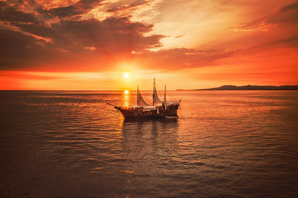 Navio em alto mar