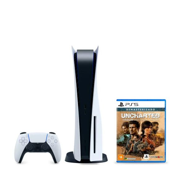 Console PlayStation 5 Edição Física + Jogo Uncharted: Coleção Legado Dos Ladrões - PS5