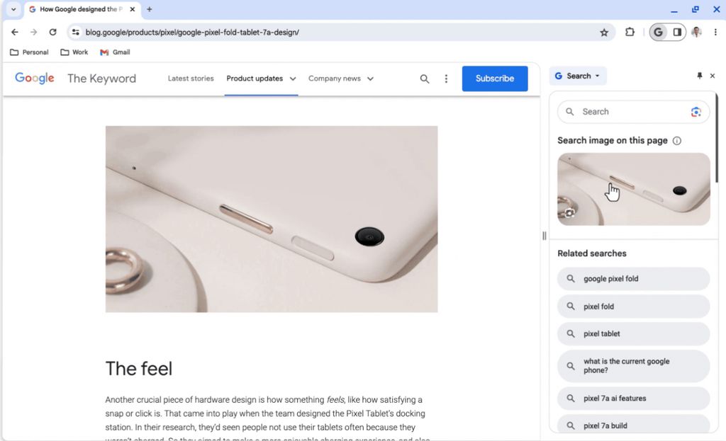 Novo ícone traz informações de pesquisa na barra lateral (Imagem: Reprodução/Google)