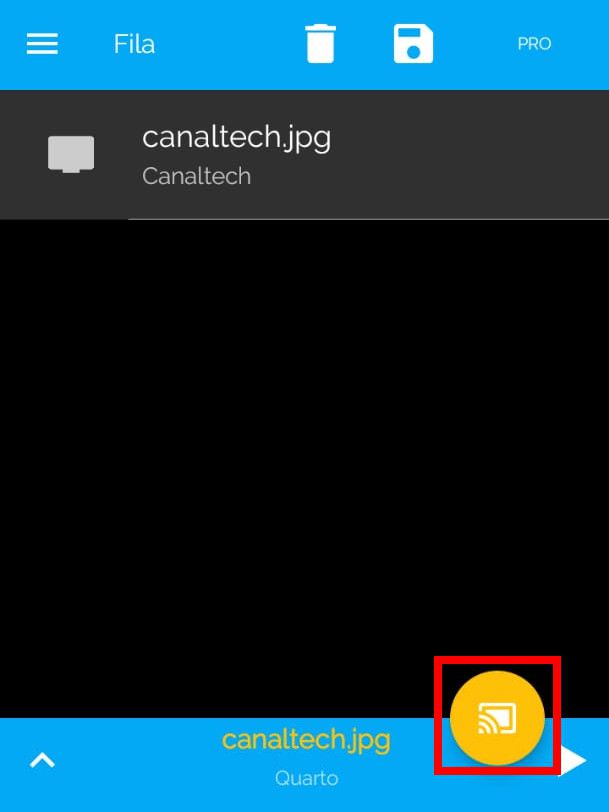 Acesse a aba anterior e clique no ícone do "Chromecast" para encerrar a transmissão (Captura de tela: Matheus Bigogno)