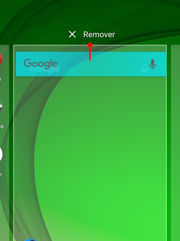 Para excluir o widget da tela, basta apenas arrastá-lo para o item "Remover" (Captura de tela: Matheus Bigogno)