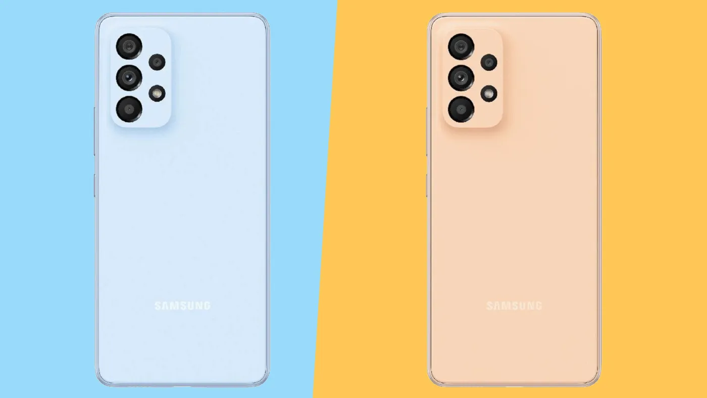 Galaxy A53 5G ganha novas imagens com opções nas cores azul e laranja