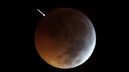 Lua foi atingida por um meteorito durante o último eclipse total
