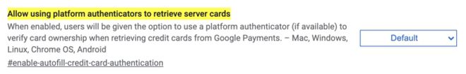 Chrome testa autenticação de desbloqueio de tela para preencher dados de cartões