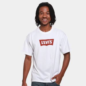 CUPOM EXCLUSIVO | Camiseta Levi's Vintage Bw Graphic Masculina - Branco+Vermelho