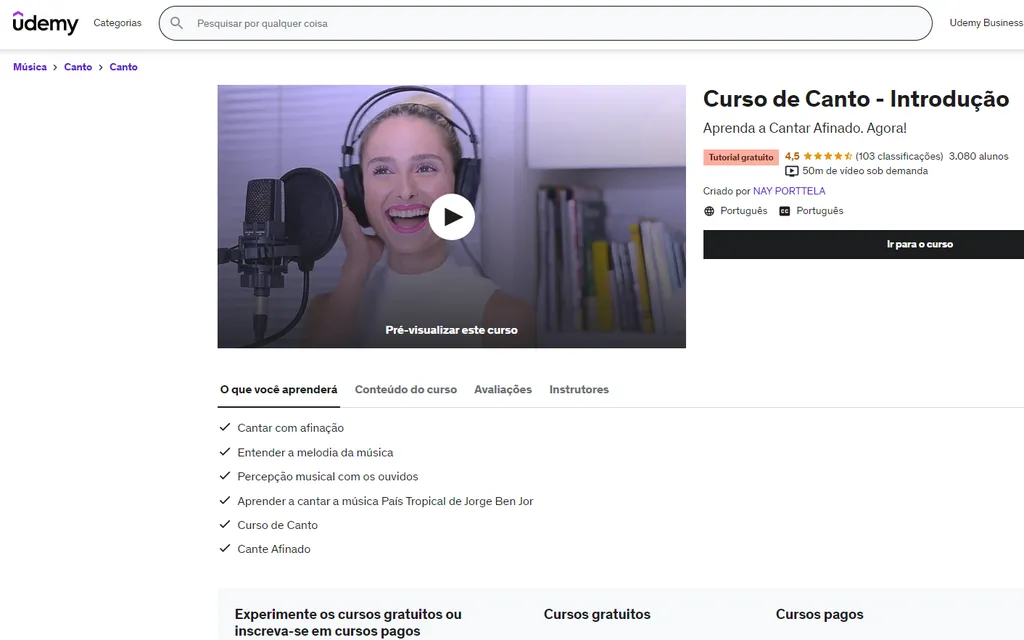 Aprenda a cantar com o método exclusivo da cantora Nayara Porttela (Captura de tela: Thiago Furquim/Canaltech)