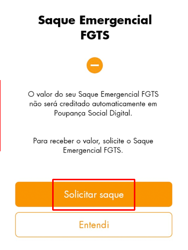 Faça a solicitação para receber em sua Poupança Social Digital (Imagem: André Magalhães/Captura de tela)