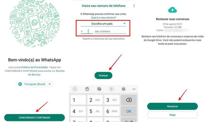 Como o WhatsApp não tem lixeira, você deve recuperar mensagens e arquivos deletados através do backup (Imagem: Captura de tela/Fabrício Calixto/Canaltech)