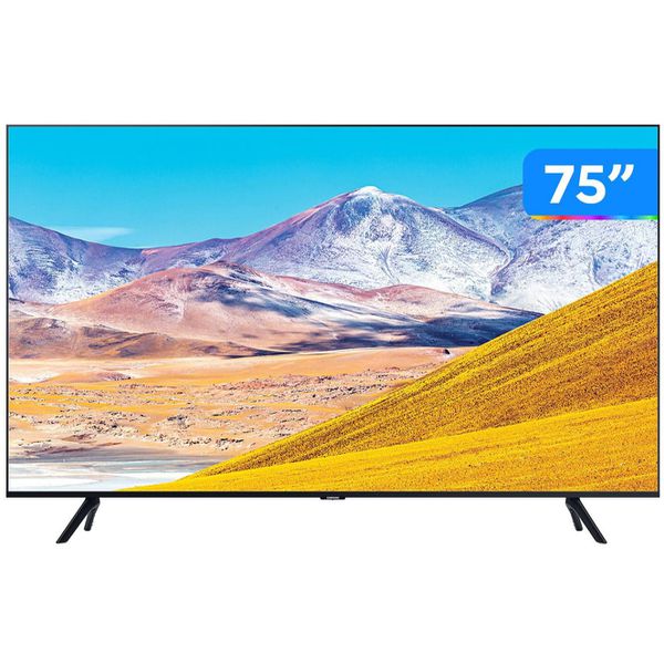 Smart TV 4K LED 75” Samsung UN75TU8000GXZD - Wi-Fi Bluetooth HDR 3 HDMI 2 USB [À VISTA]