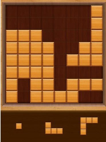 Tenha a experiência do Tetris com blocos de madeira em Wooden Block Puzzle (Captura de tela: Matheus Bigogno)