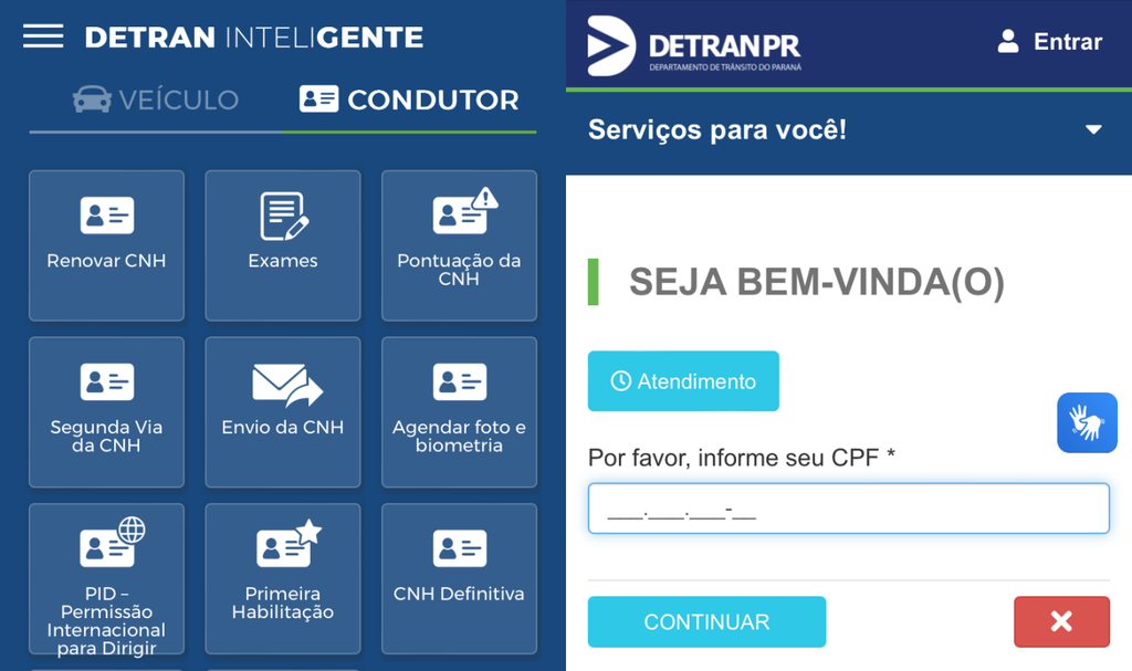 É possível usar o aplicativo do Detran PR para fazer a renovação de CNH no Paraná (Imagem: Captura de tela/Fabrício Calixto/Canaltech)