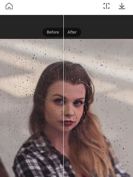 Arraste a linha para a esquerda ou direita para visualizar a imagem do antes ou depois completa (Captura de tela: Ariane Velasco)
