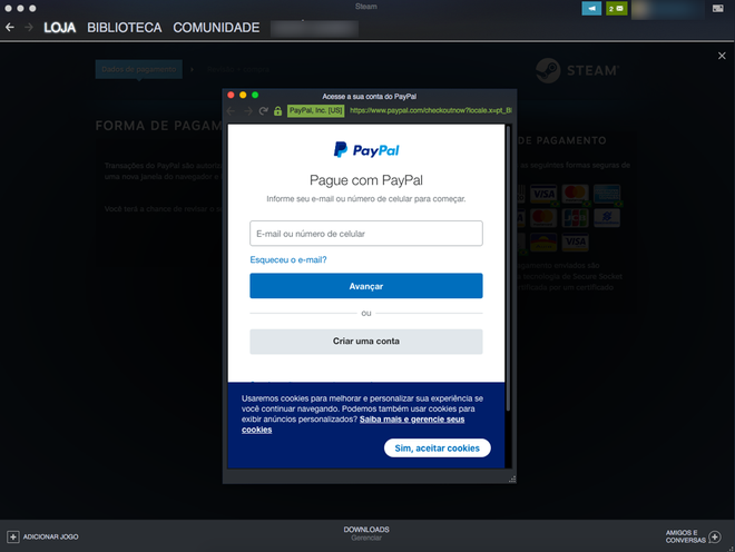 Solucionado: Não consigo pagar a Steam com saldo! Sempre pede u - PayPal  Community