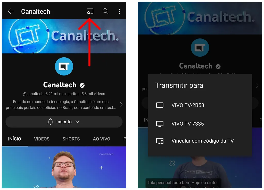 Abra os respectivos apps para conectar o celular na TV (Imagem: Captura de tela/André Magalhães/Canaltech)