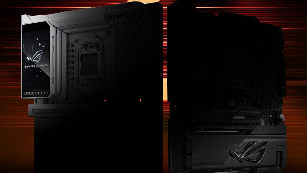 Imagem da placa mãe ASUS ROG Crosshair X870E Glacial