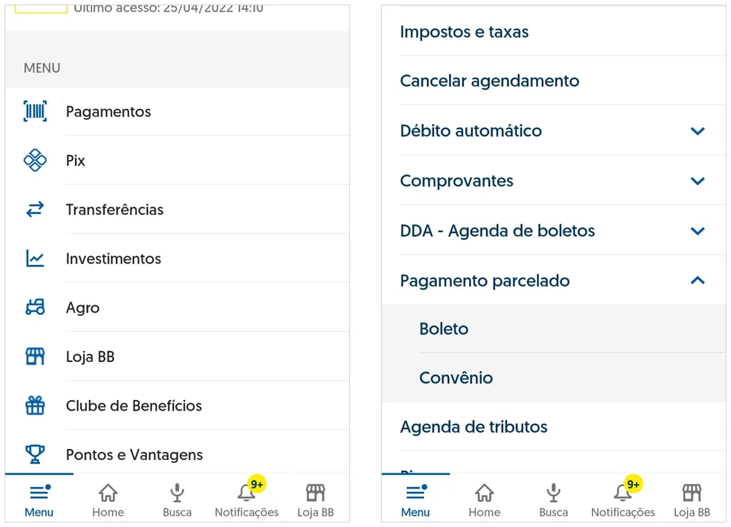 Banco do Brasil permite parcelamento em até 48 vezes (Captura de tela: André Magalhães)