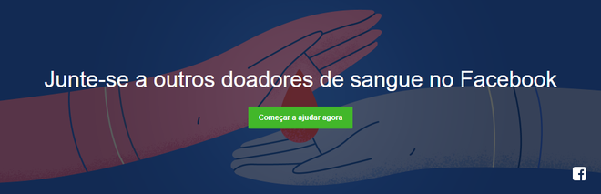 Facebook trouxe para o Brasil a ferramenta Donate Blood (Imagem: Facebook)