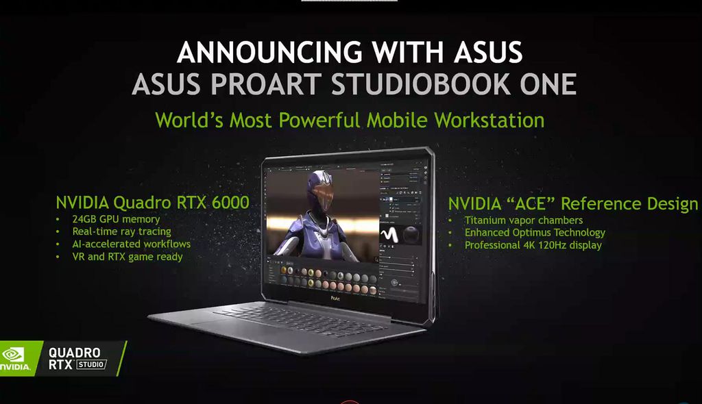 Nvidia leva placa RTX 6000 para novo laptop da Asus com foco em criatividade