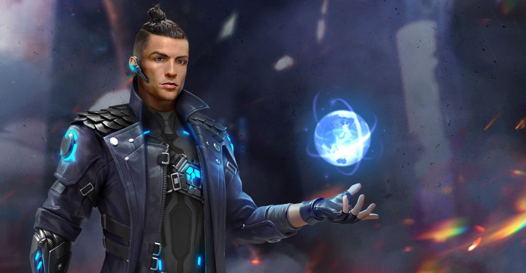 Cristiano Ronaldo se tornou o personagem Chronos dentro do Free Fire. (Imagem: Divulgação/Garena)