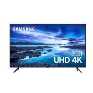 Smart TV Samsung 70" UHD 4K UN70AU7700GXZD Processador Crystal 4K Tela sem limites Visual Livre de Cabos Alexa built in Controle Único [CUPOM]