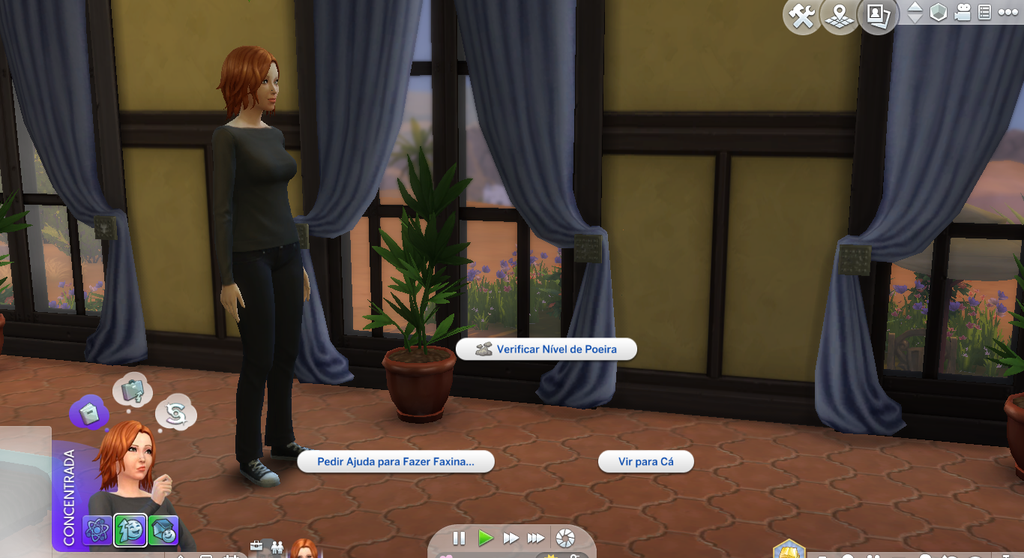 Novas interações relacionadas à limpeza em The Sims 4 Kit Faxina Fantástica (Imagem: Captura de tela/Nathan Vieira/Canaltech)