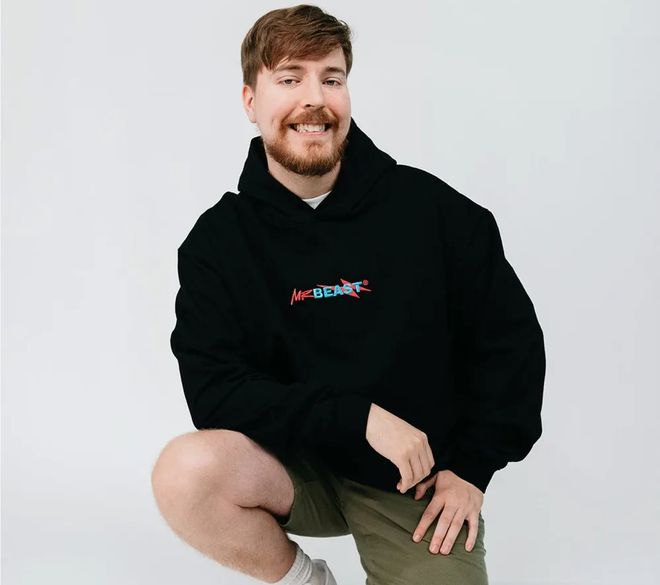 Foto de perfil de MrBeast sorrindo para a câmera