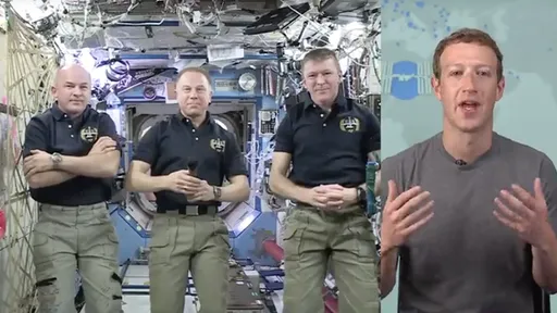 Zuckerberg entrevistou astronautas da Estação Espacial usando o Facebook Live