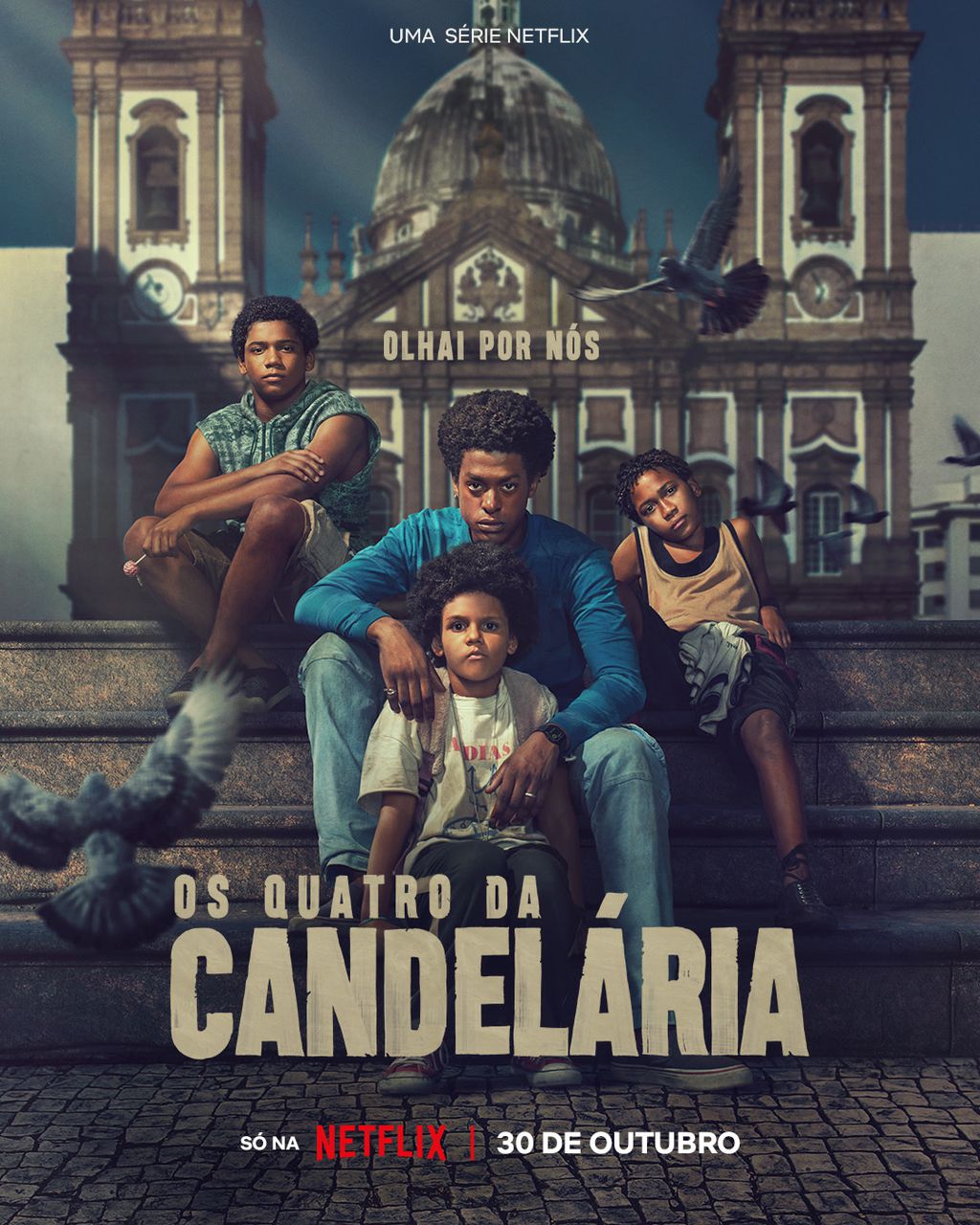 O programa, que estreia nesta quarta-feira (30) no streaming, acompanha as vidas de Sete (Patrick Congo), Pipoca (Wendy Queiroz), Jesus (Andrei Marques) e (Douglas Samuel Silva). (Imagem: Divulgação/Netflix)