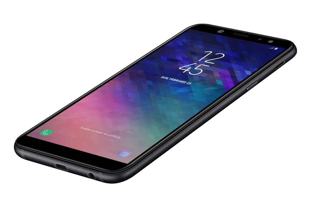 Galaxy A6 Plus vem com tela 18.5:9 (Imagem: Divulgação/Samsung)