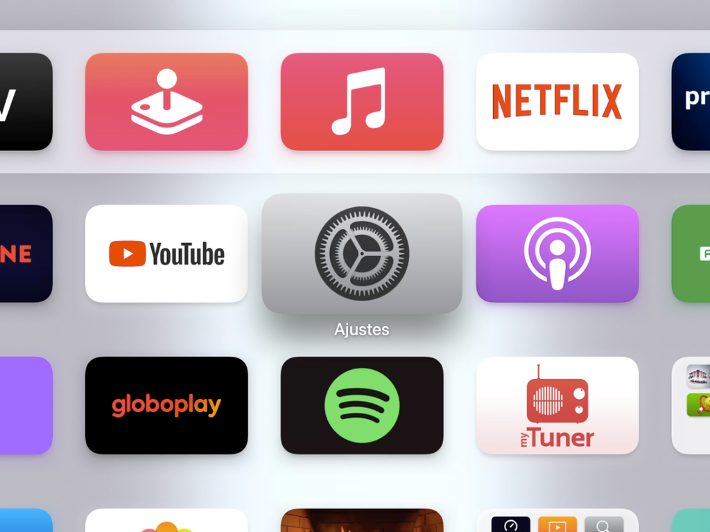 Abra o app Ajustes da Apple TV - Captura de tela: Thiago Furquim (Canaltech)