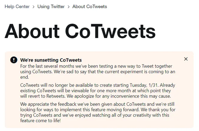 Os CoTweets serão encerrados a partir de 31 de janeiro de 2023 (Imagem: Igor Almenara/Canaltech)