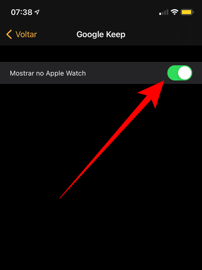 Por padrão, os apps devem estar ativados para ser exibidos em seu relógio. Captura de tela: Lucas Wetten (Canaltech)
