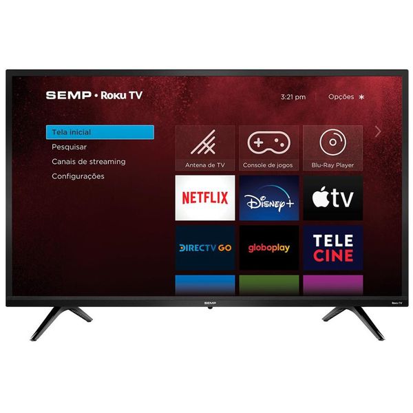 Smart TV Roku SEMP TCL 32, HD, WideScreen, HDMI, USB, WiFi, Preto - 32R5500