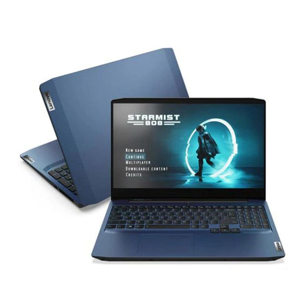 Notebook Gamer Lenovo, Intel® CoreT i5, 8GB, 256GB SSD, Tela de 15,6", Chameleon Blue, ideaPad Gaming 3i - 82CG0002BR [À VISTA]