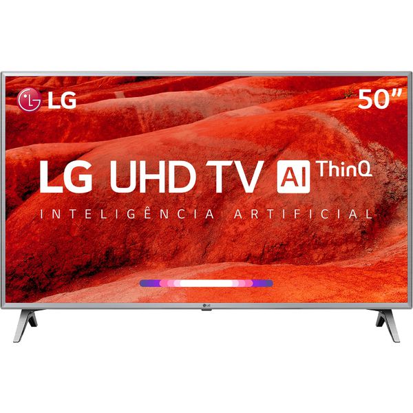 Smart TV LED 50'' LG 50UM7510 Ultra HD 4K Thinq AI Conversor Digital Integrado Wi-Fi 4 HDMI 2 USB PiP [CUPOM]