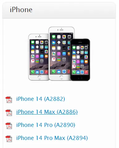 A página da Apple também exibe o certificado de conformidade do "iPhone 14 Max", cujo número de modelo é o mesmo do iPhone 14 Plus (Imagem: Apple)